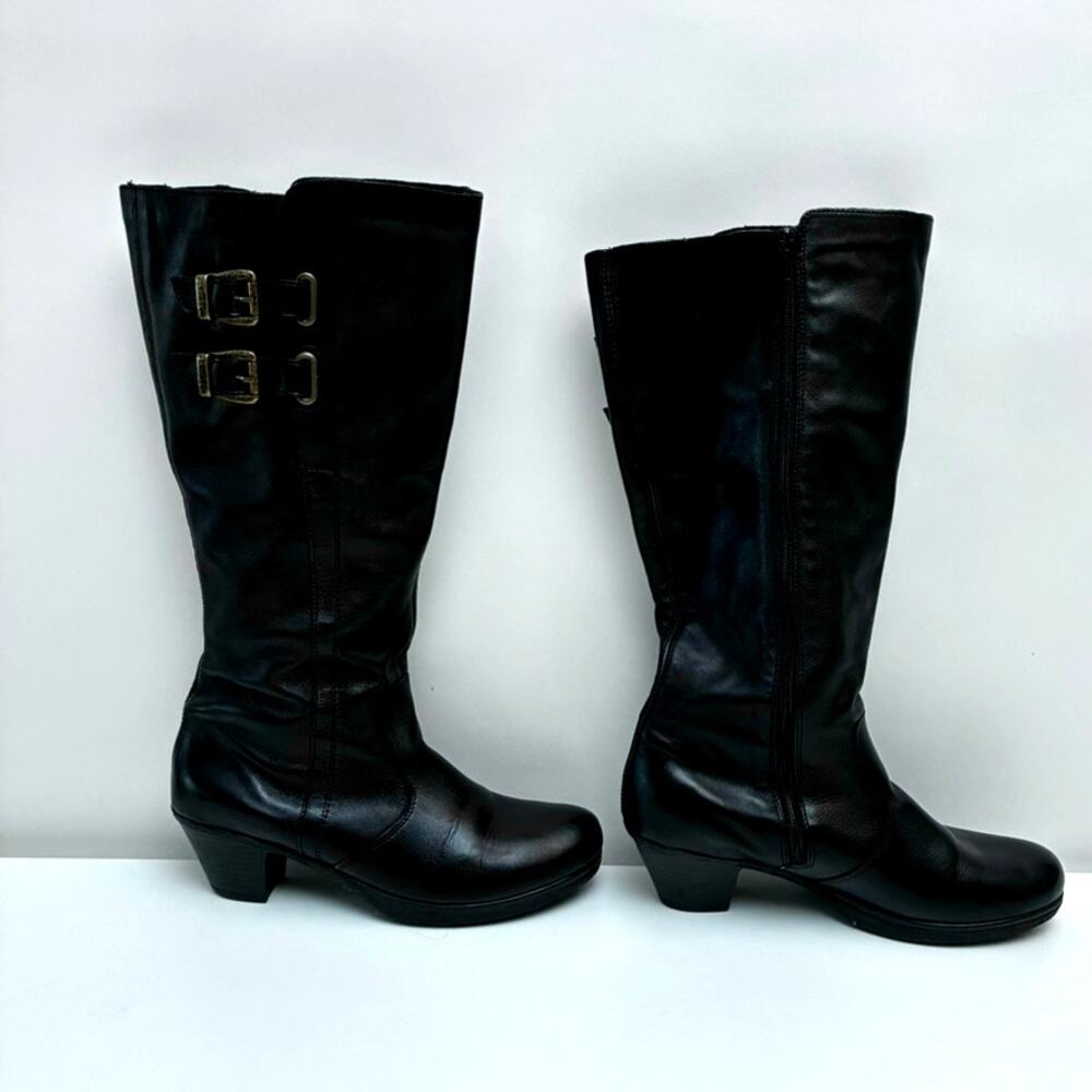 Remonte Dorndorf Women's Black Leather Fleece Lined Knee Boots - EU40